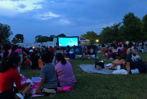 Connecticut has plenty of free outdoor movies for kids this summer, so get your popcorn ready!  Photo by Ally Noel.