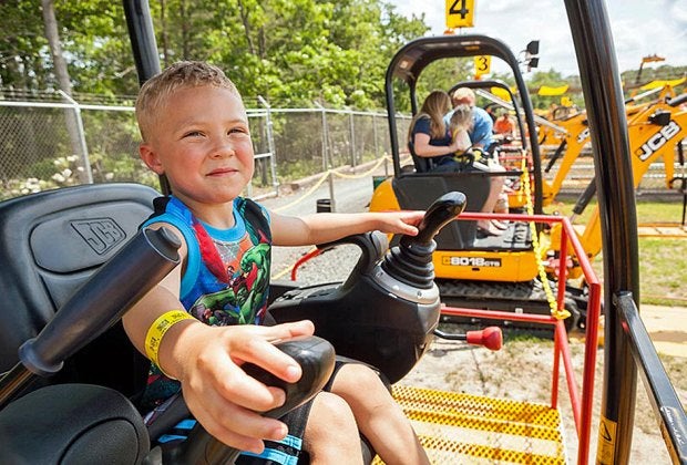 March brings the seasonal opening of Diggerland, where kids can get hands-on with real construction equipment. Photo courtesy of the park