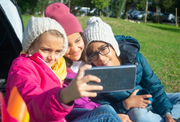 Selfies are fun, but make sure kids know how to be cell phone safe and smart. Photo courtesy of Kampus Productions, Pexels