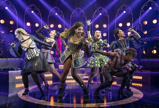 SIX on Broadway brings plenty of girl power to the stage at the Brooks Atkinson Theatre. Photo by Joan Marcus