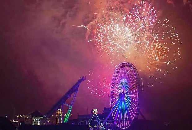 Check out a free fireworks display every Friday on the Pine Avenue Beach in Wildwood. Photo courtesy of Wildwood