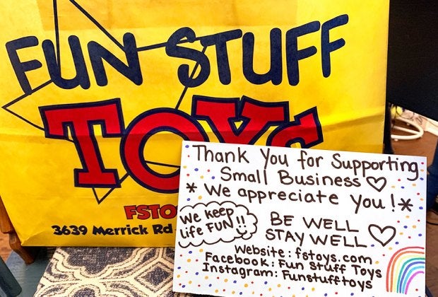 Fun Stuff Toys delivers plenty of cool gifts, plus personalized touches like gift-wrapping and hand-written cards. Photo courtesy of Fun Stuff Toys