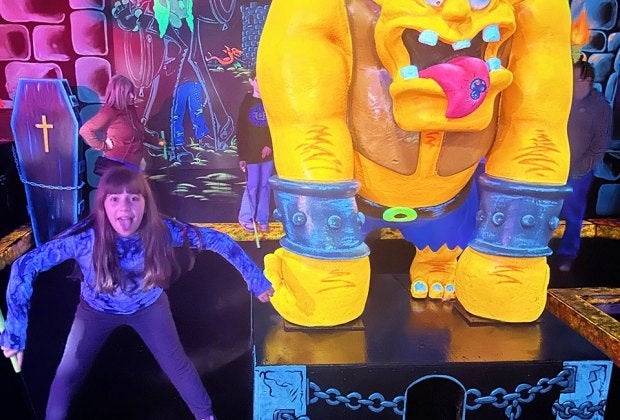 Your little monsters will love glow-in-the-dark Monster Mini Golf in Marietta! Photo by author