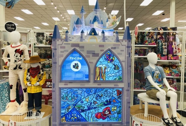 The interactive entertainment center keeps kids busy as parents shop the Disney "shop-in-shop" at select Target locations.