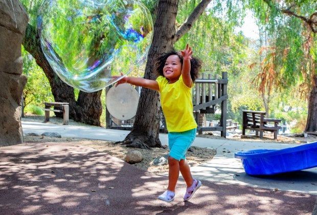 Bubble Planet is new at Kidspace. Photo courtesy of Kidspace