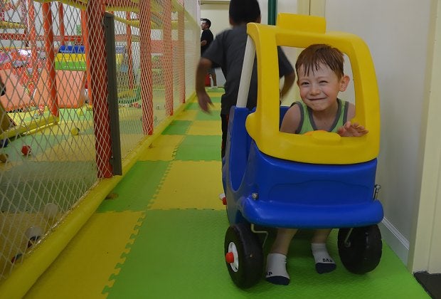 Toys and pretend-play items encourage screen-free play. 