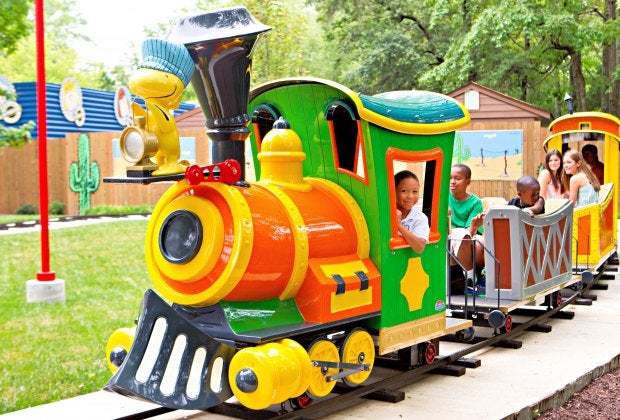 It's all aboard at Kings Dominion, an amusement park near Richmond, Virginia.