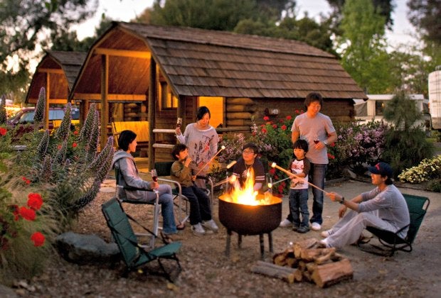 The Newburgh KOA campsite offers tons of family-friendly perks, including mini golf and two swimming pools. Photo by Jeff Dow courtesy of KOA.