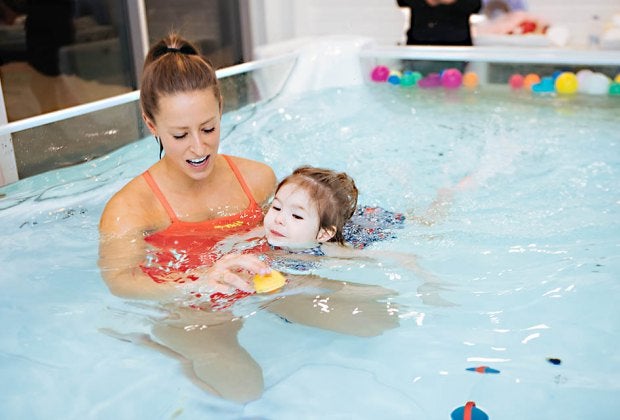 There will be large above-ground pools where children ages 1 to 4 can work on water-safety skills. 