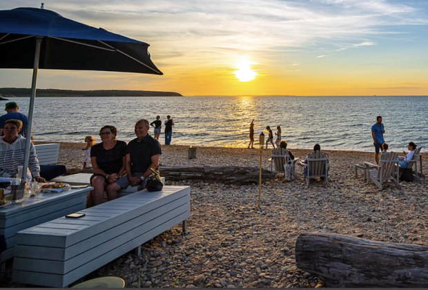 Navy Beach is a laid-back, family-friendly waterfront restaurant in Montauk. Photo courtesy of Navy Beach 