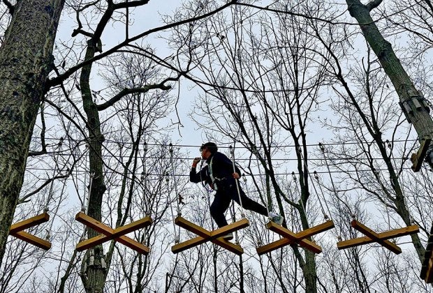 Get outside and experience an aerial adventure at the Adventure Park at Long Island. 