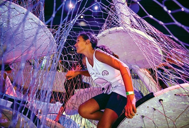 Kids can climb to their hearts content on the Liberty Science Center's Infinity Climber. Photo courtesy of the museum