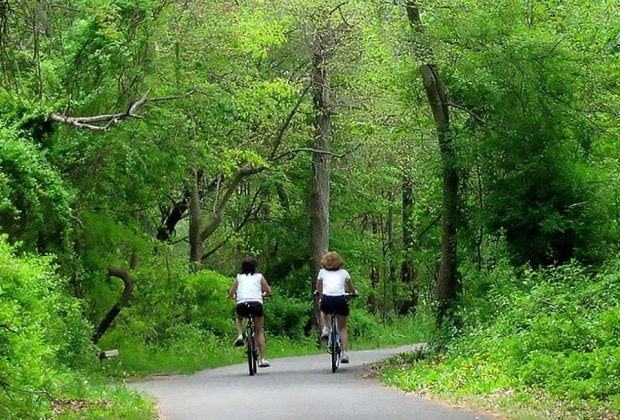 Massapequa Preserve's bike trails connect to Long Island's Greenbelt Trail. Photo courtesy of the preserve
