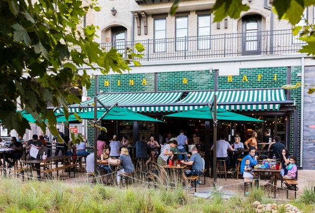 Restaurants with outdoor seating like Nina & Rafi offer delicious food and great ambience. Photo by Atlys Media