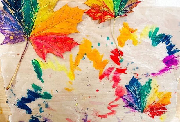 Leaf pressing is an easy and fun fall craft that results in some colorful autumn decor. 