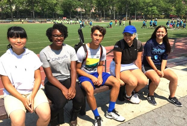 City Parks Foundation interns work in a pair of different programs lending their knowledge to youngsters. Photo courtesy of the foundation