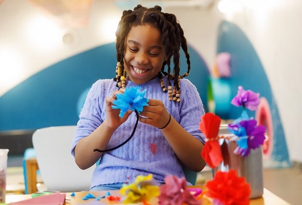 There's art as far as the eye can see in the ColorLab at the Brooklyn Children's Museum. 