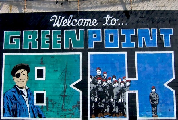 Make sure to visit the India Street Murals on your next visit to Greenpoint, Brooklyn. Photo courtesy of Groundswell