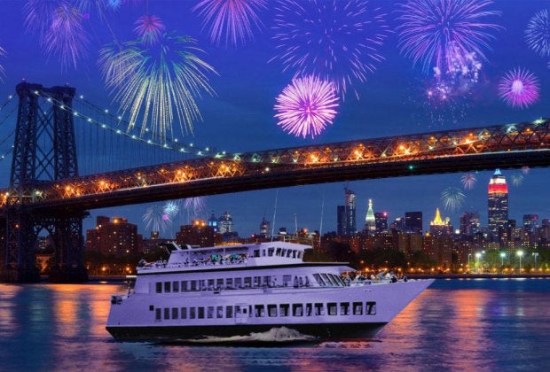 Skip the standard Fourth of July cookout and enjoy an evening cruise and front-row seat to the Macy's fireworks display. Photo courtesy Event Cruises NYC 