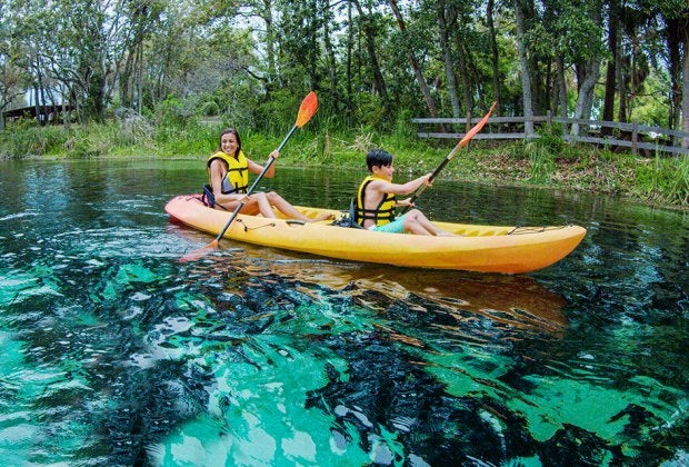 There are plenty of kayaking opportunities near Orlando, perfect for a weekend getaway. Photo courtesy of SPARK/Visit Florida