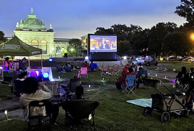 Grab a blanket, meet up with friends and family, and join us for an evening under the stars at our Parkside Community Movie Nights! Photo courtesy of the event