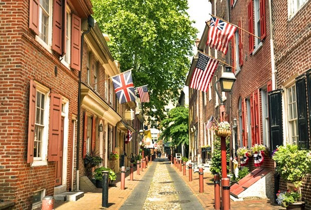 Take in 300 years of history on Elfreth's Alley. Photo courtesy of the museum