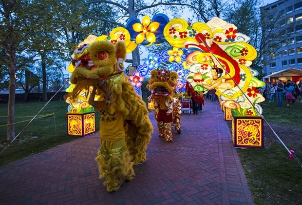 The can’t-miss illuminated fest in Philadelphia’s Historic District hosts dozens of massive, intricate, handcrafted lanterns such as dragons, tigers, rabbits, and more. Photo by C. Smyth/Visit Philly 