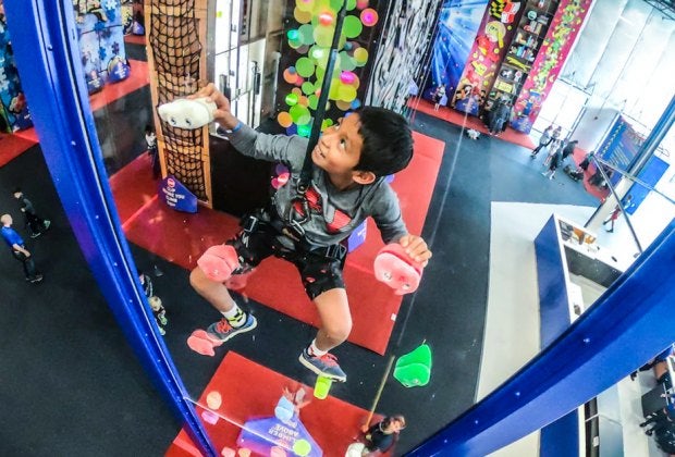 With 75 themed walls for kids to tackle, it's impossible to get bored at ClimbZone. Photo courtesy of ClimbZone