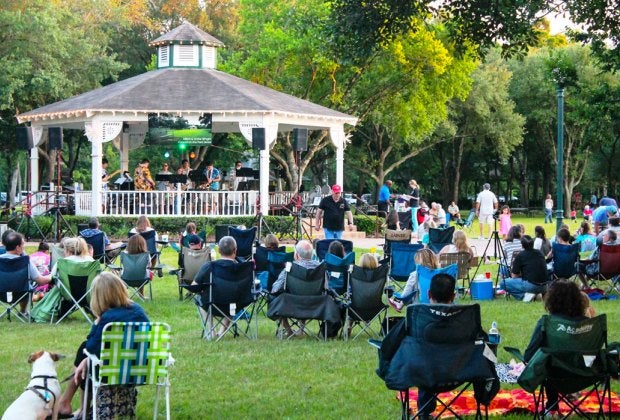 Spend a summer evening at one of these free outdoor concerts. Photo courtesy of the City of Friendswood