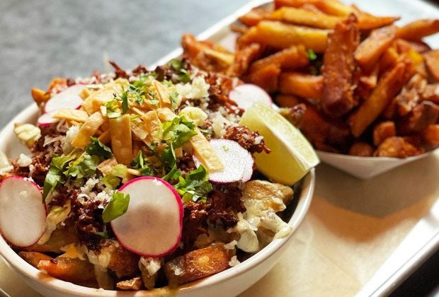 Wurstbar offers kid-pleasing hot dogs and delicious fries, loaded or not.