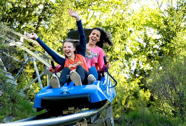 The road trip is only part of the adventure when your destination is Camelback Resort with its mountain coaster, plus family-friendly restaurants, and waterpark fun.