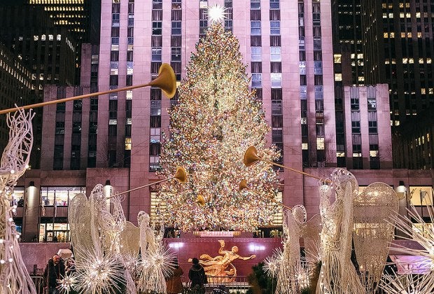 The Rockefeller Center Christmas tree is an iconic NYC holiday destination. Photo courtesy of Rockefeller Center