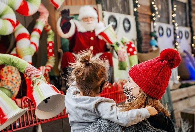 Give Santa a wave at Linvilla Farm. Photo courtesy of the farm