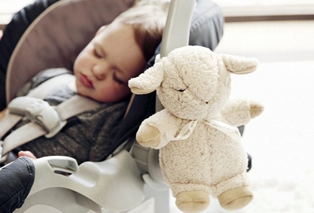 The portable Cloud b Sleep Sheep plays white noise and baby sleep music.