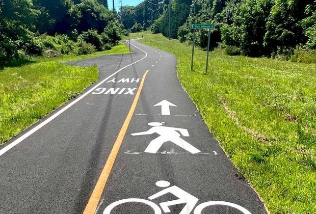 Hike, bike, or walk the North Shore Rail Trail. Photo by Jill Warshaw