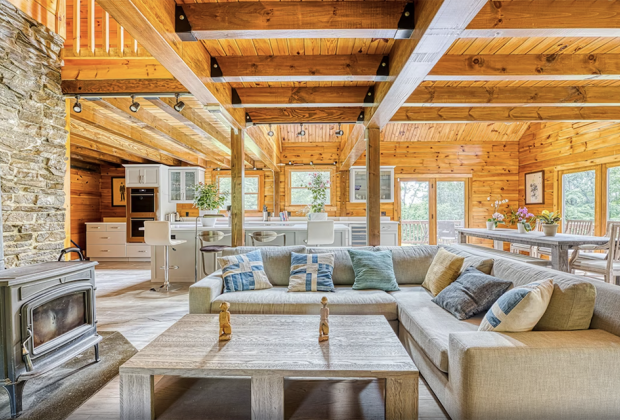 This Log House in the heart ofthe Hudson Valley is perfect for multiple families, a large family get-together or a birthdaygetaway!