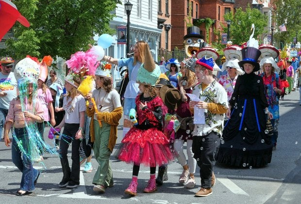 Prepare for the whimsical, the wacky, and the wow at the Mad Hatters Parade in Hudson. Photo courtesy of the event