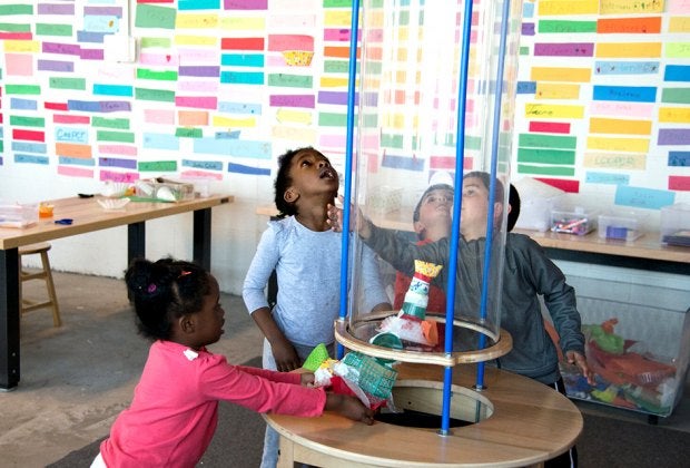 Explore what makes things fly with the Westchester Children's Museum's Wind Tunnel Design Challenge. Photo courtesy of the museum