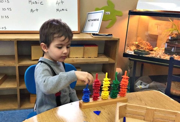 Engage in hands-on learning at West Hills Montessori School.