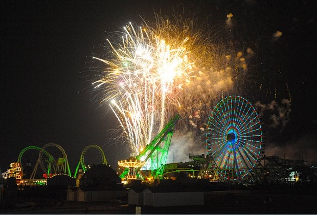 Have a blast on the Wildwoods Boardwalk and enjoy an awesome fireworks show. Photo courtesy of Wildwoods