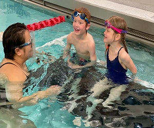 Imagine Swimming's lessons are rooted in the principles of Reggio Emilia. Photo courtesy of Imagine Swimming