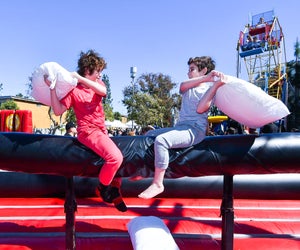 Dancing and rides? Purim is stacked with entertainment. Purim Carnival photo by Steve Sherman, courtesy of Temple Judea