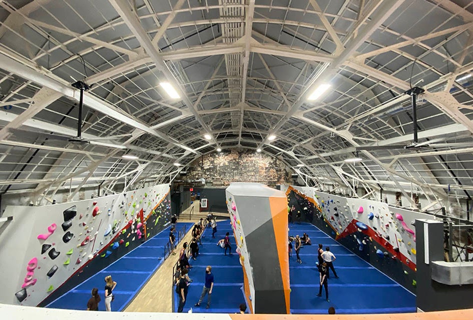 With 15,000-square-feet of space, and nearly 150 bouldering problem to solve, The Cliffs at Harlem keeps kids big and little entertained for hours. 