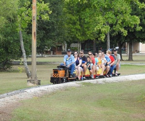 Enjoy a free train ride in Zube Park. Photo courtesy of Greg Moore.