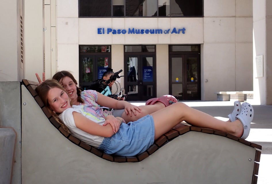 Even the benches are art at the El Paso Museum of Art. 