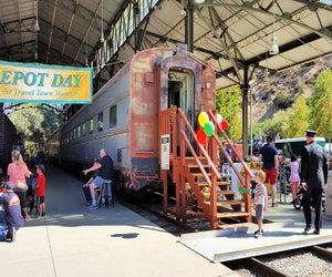 All aboard at Depot Day. Photo courtesy of Travel Town