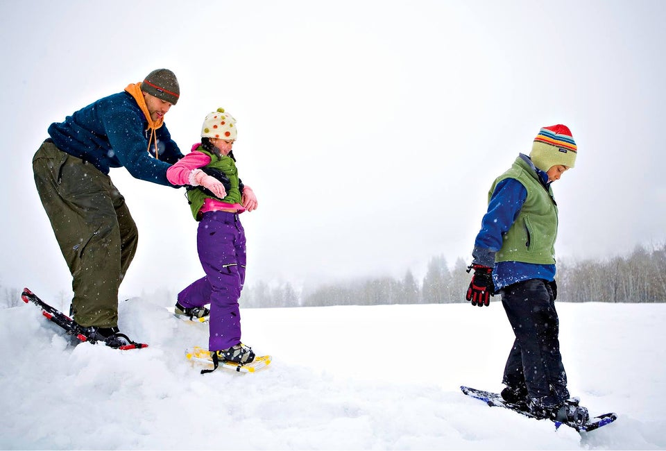 Snowshoeing is an activity that suits all ages. Photo courtesy of the Trustees of Reservations