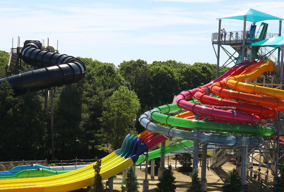 New water slides Riptide Racer, right, and Bombs Away will delight aquatic thrill seekers at  Splish Splash. 