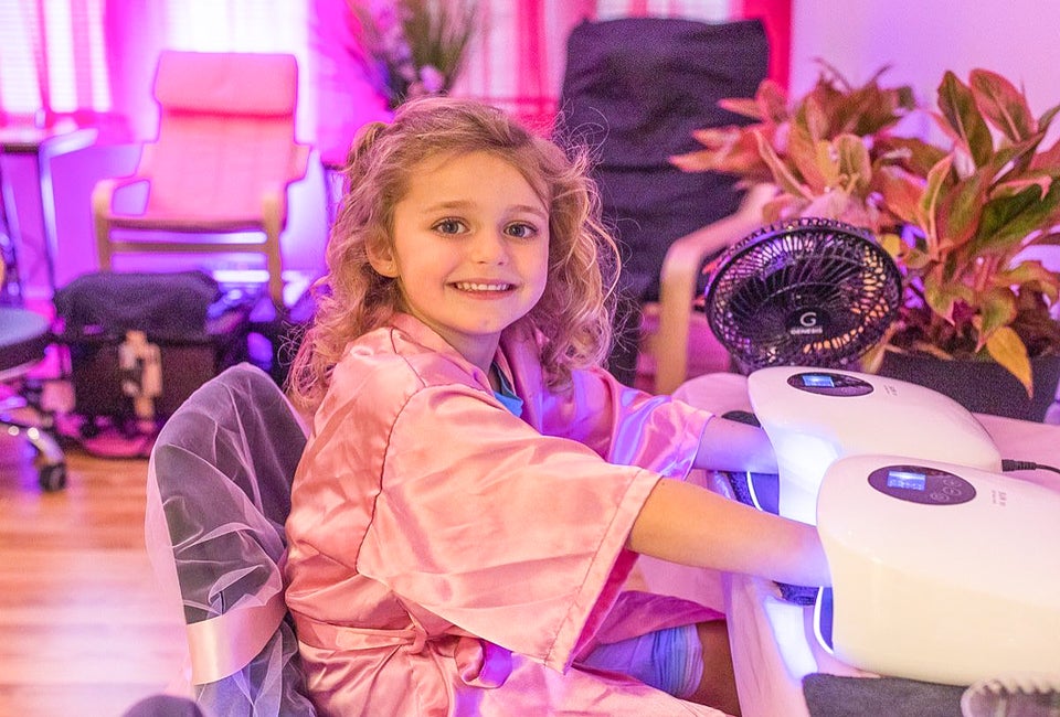 Pamper the birthday child and their friends with a spa party! Photo courtesy of Unique & Special Kids Spa