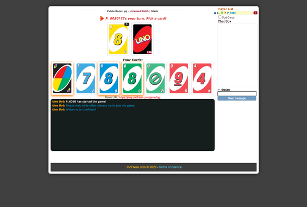 Uno, everyone's favorite game, goes online in this Free Online Games for Kids, No Download Games.